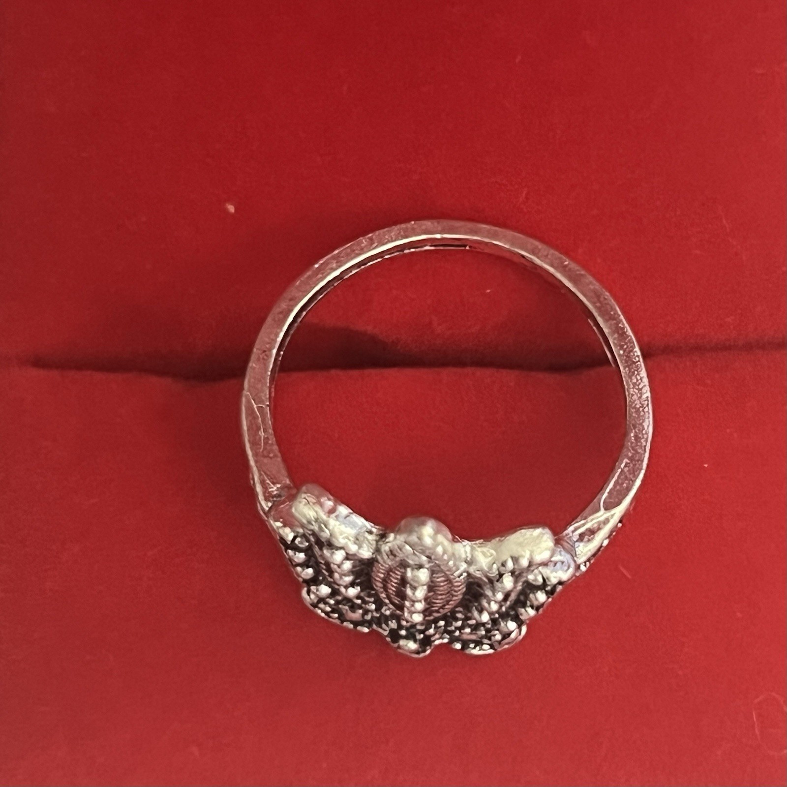 Classic Design Lotus Flower Ring Stainless Steel Silver Ring Size 6