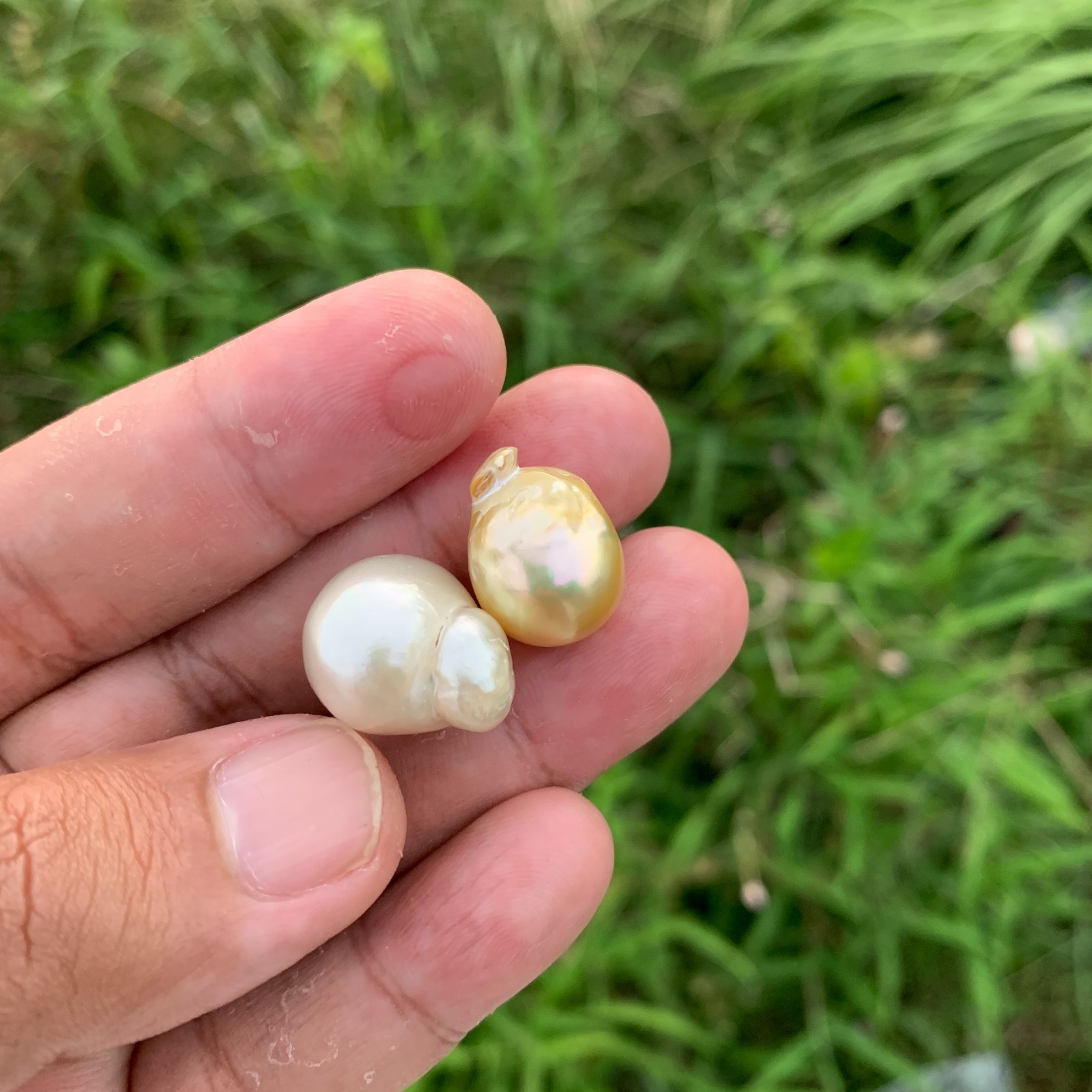 18.1 x 13.4mm Loose Indonesia Saltwater Pearl Big Size Baroque Pearl Beads H10-2