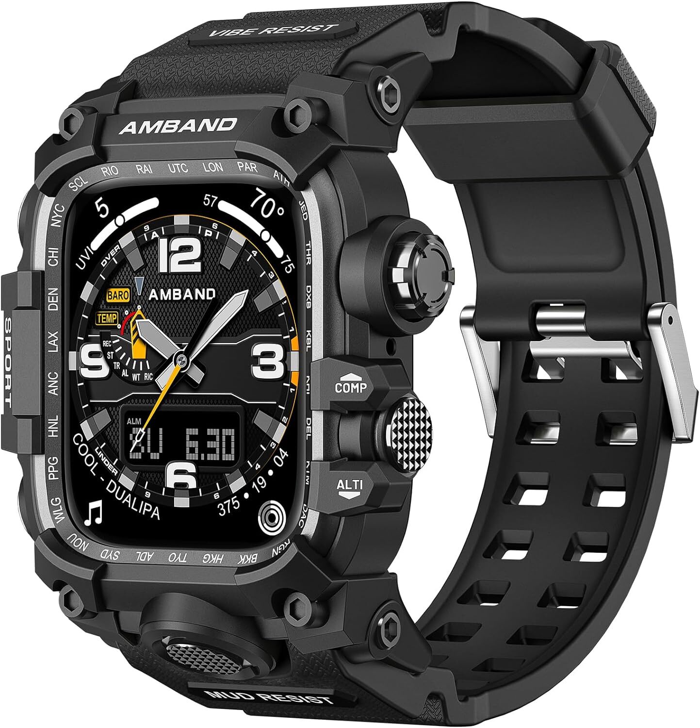 Luxury Rugged Metal TPU Case+Band Strap For iWatch Series 10 9 8 7 6 5 SE Ultra