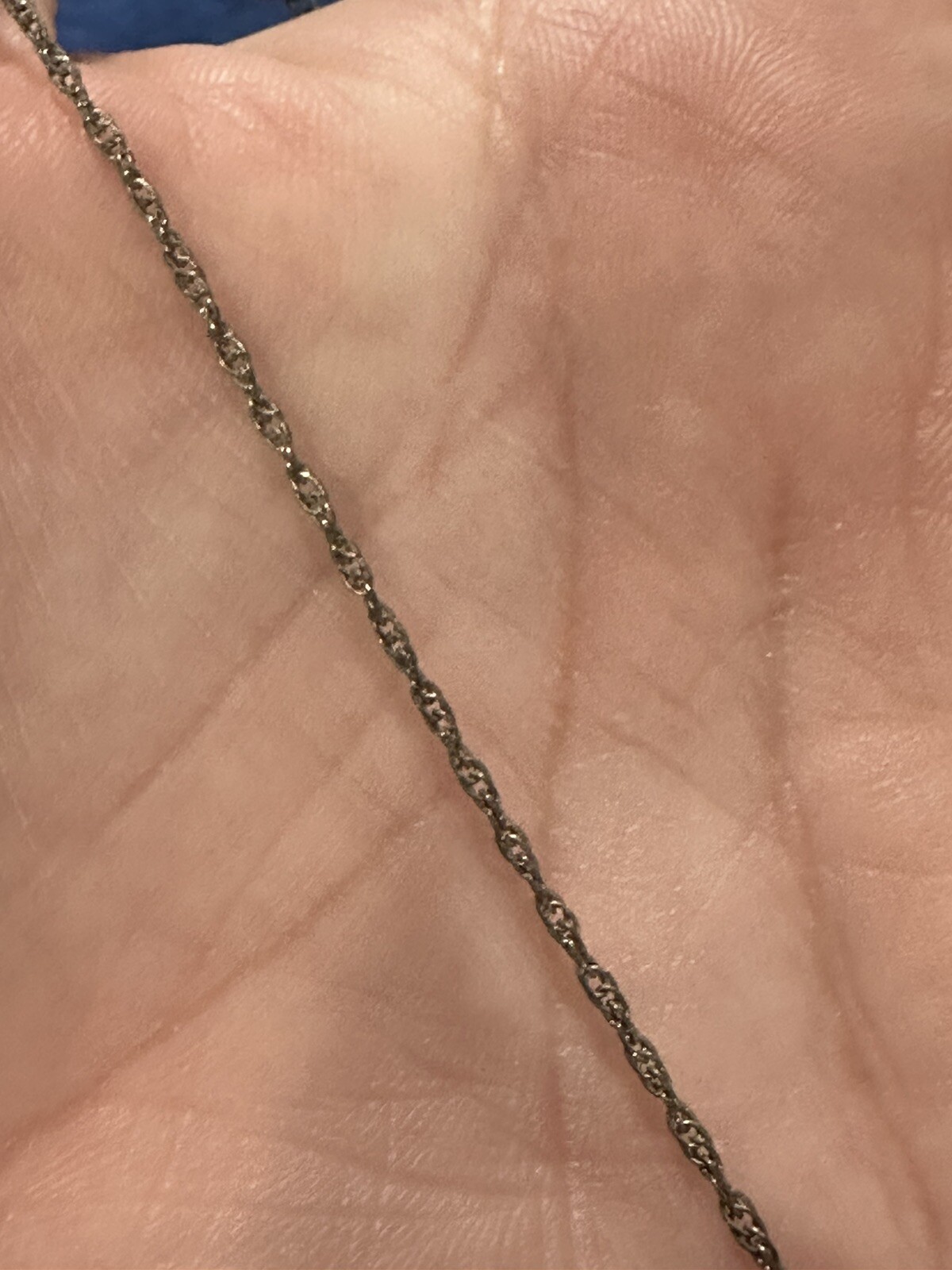 Vtg Sterling Silver 925 JCF Hershey Chocolate Kiss Pendant Necklace, 18”