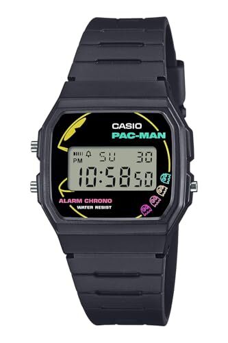 Casio Classic Wristwatch PAC-MAN Collaboration F-91WPC-1AJR Black