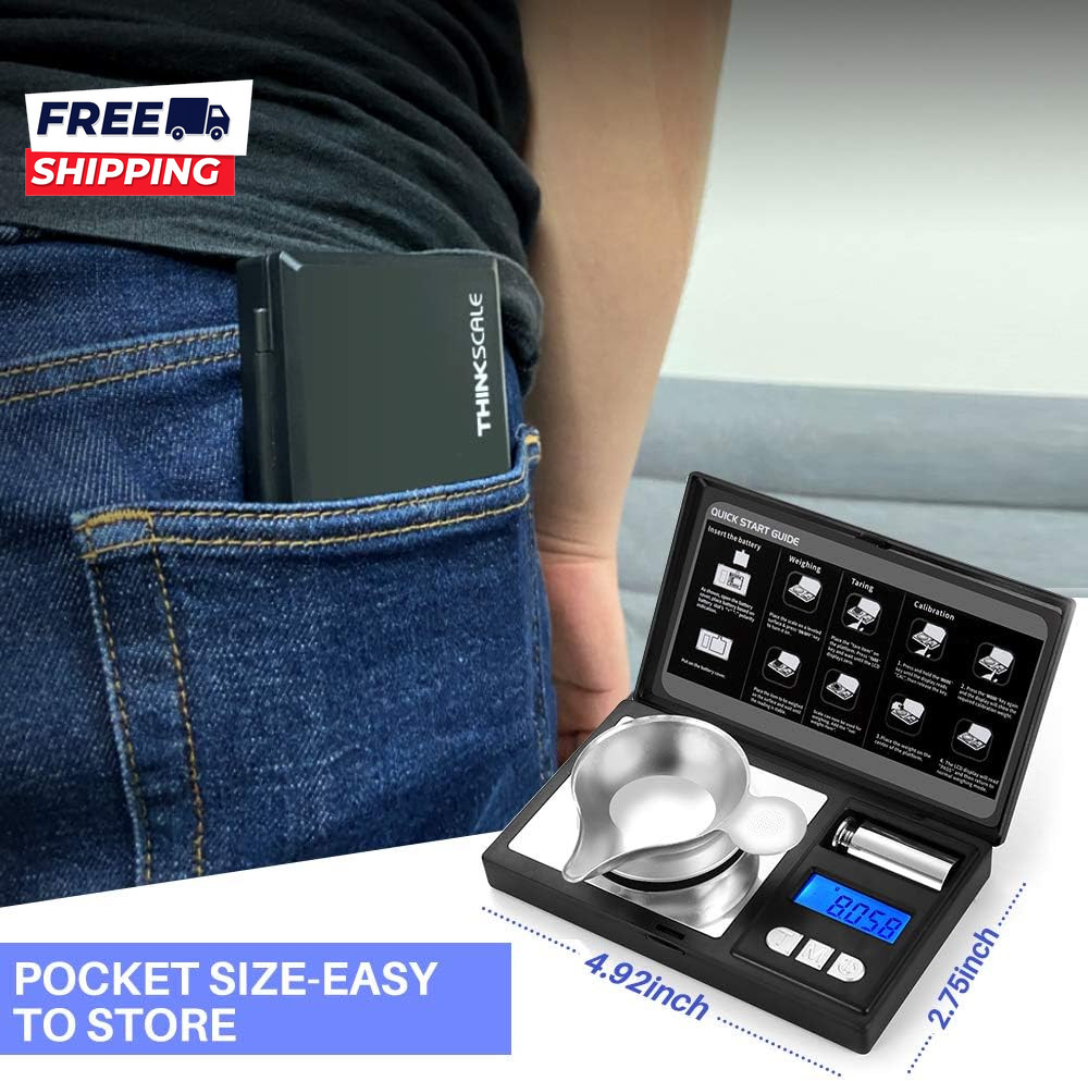 Milligram Scale 50G/0.001G Digital Jewelry Scale Micro Gram Scale for Powder Med