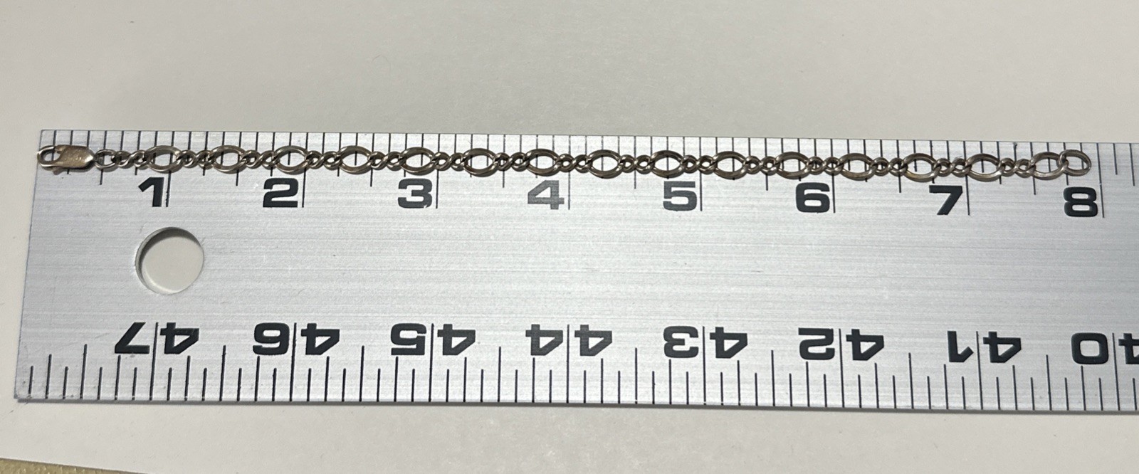 Vintage 1/20 12K BAR Gold Filled Infinity Figure 8 Bracelet 7 15/16″ Oval Link