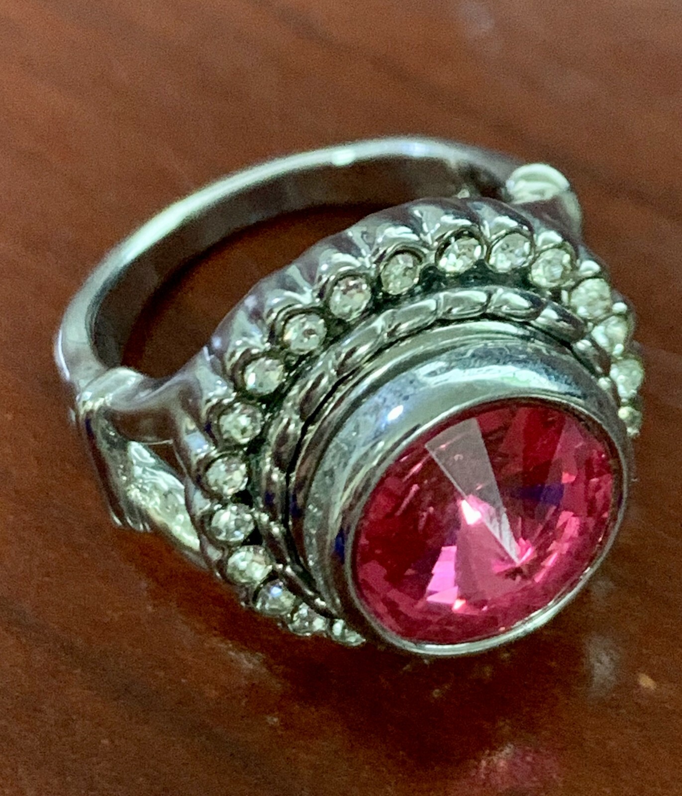 Mini Snap Jewelry Dark Pink Rhinestone Stud fits 12mm Petite Ginger Charm