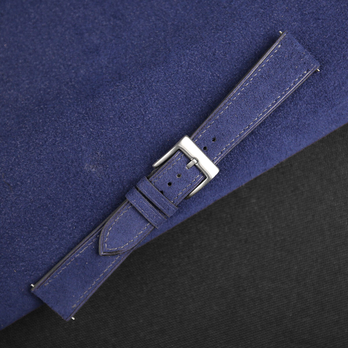 Navy Alcantara Leather Watch Strap Band 18mm 19mm 20mm 21mm 22mm