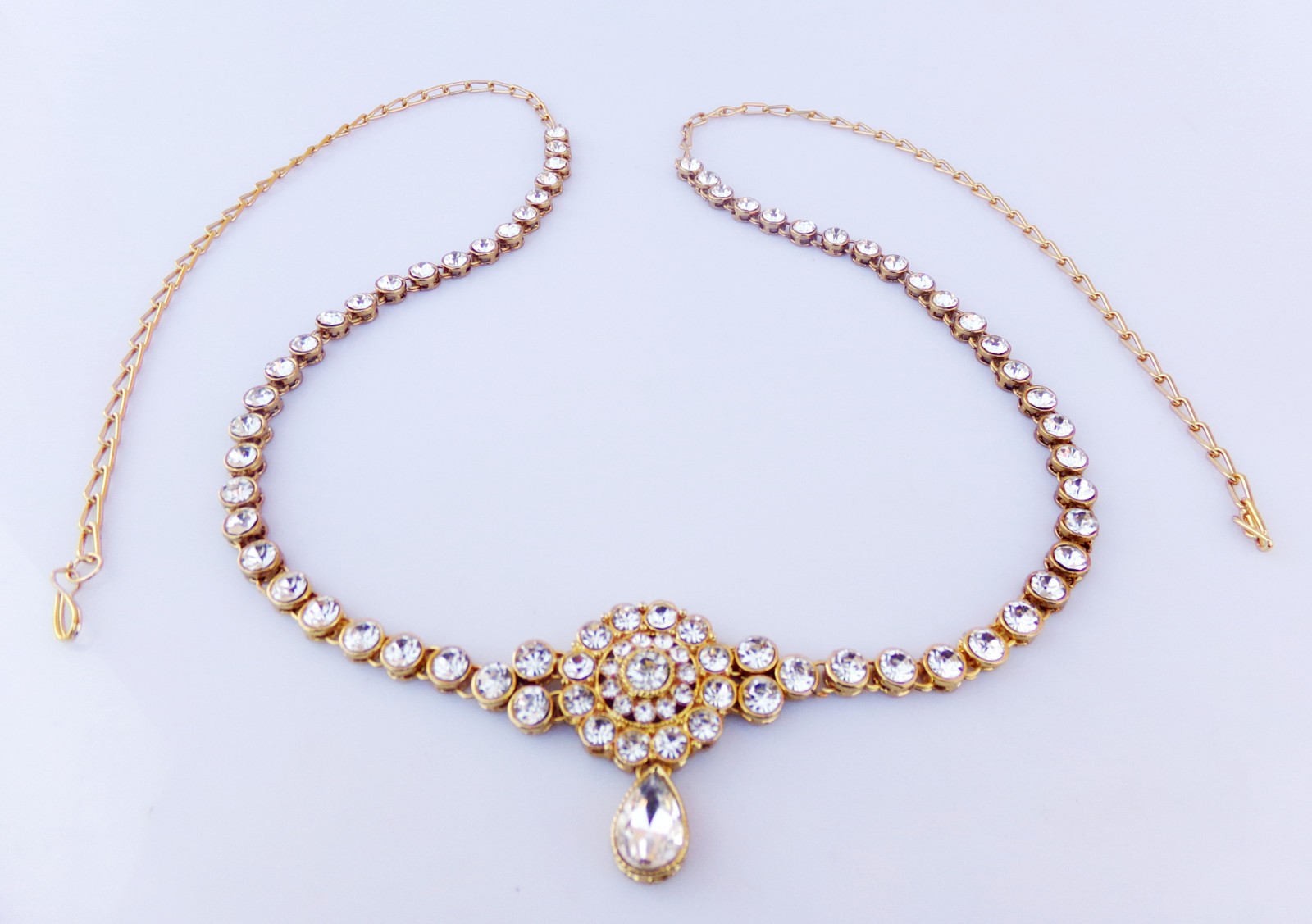 Gold Plated Body Waist Chain Adjustable Bridal Kamarbandh Belly Chain for Womens