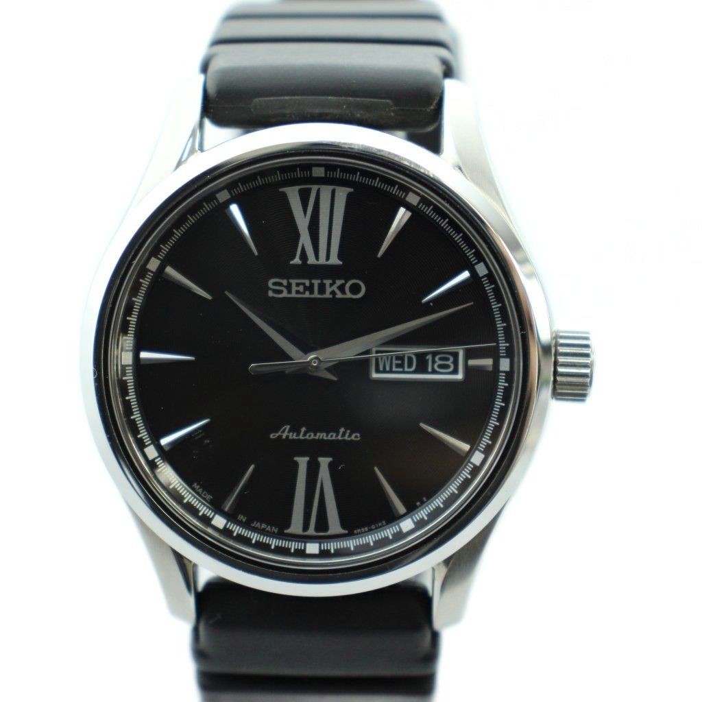 SEIKO 4R36 01L0 Presage Watch Automatic Date Calendar Roman Black Dial Silver GY