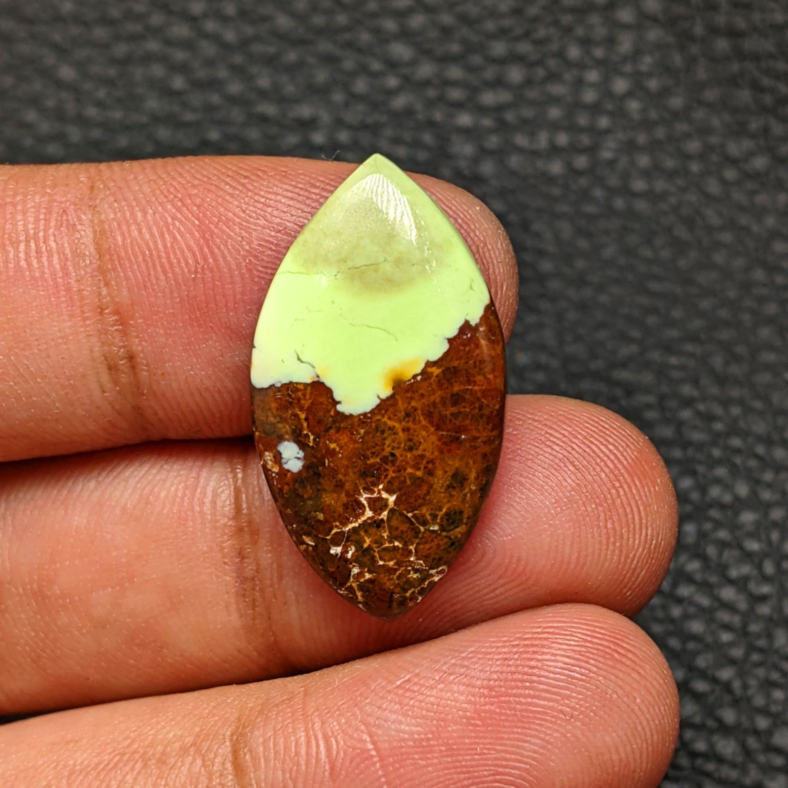 Natural Lemon Chrysoprase Marquise Shape Cabochon Loose Gemstone 25x12mm
