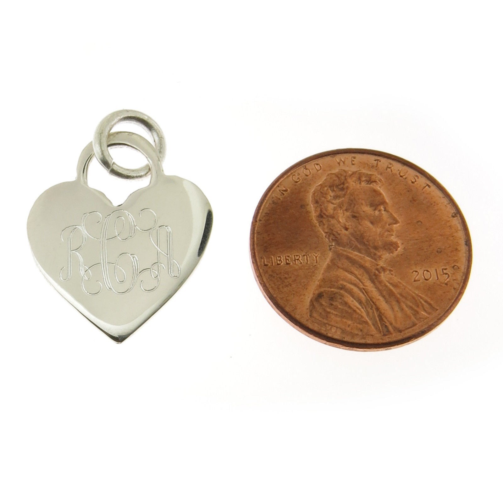 925 Sterling Silver Monogram Personalized Heart Pendant