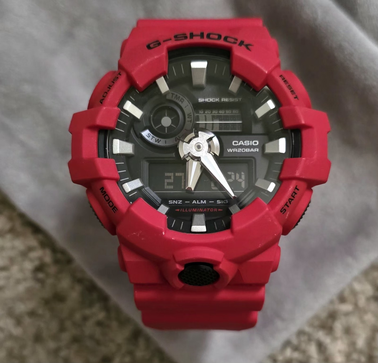 Casio G-SHOCK Red Wristwatch ONLY No Case, Storage Box, Manual, or Warranty Card
