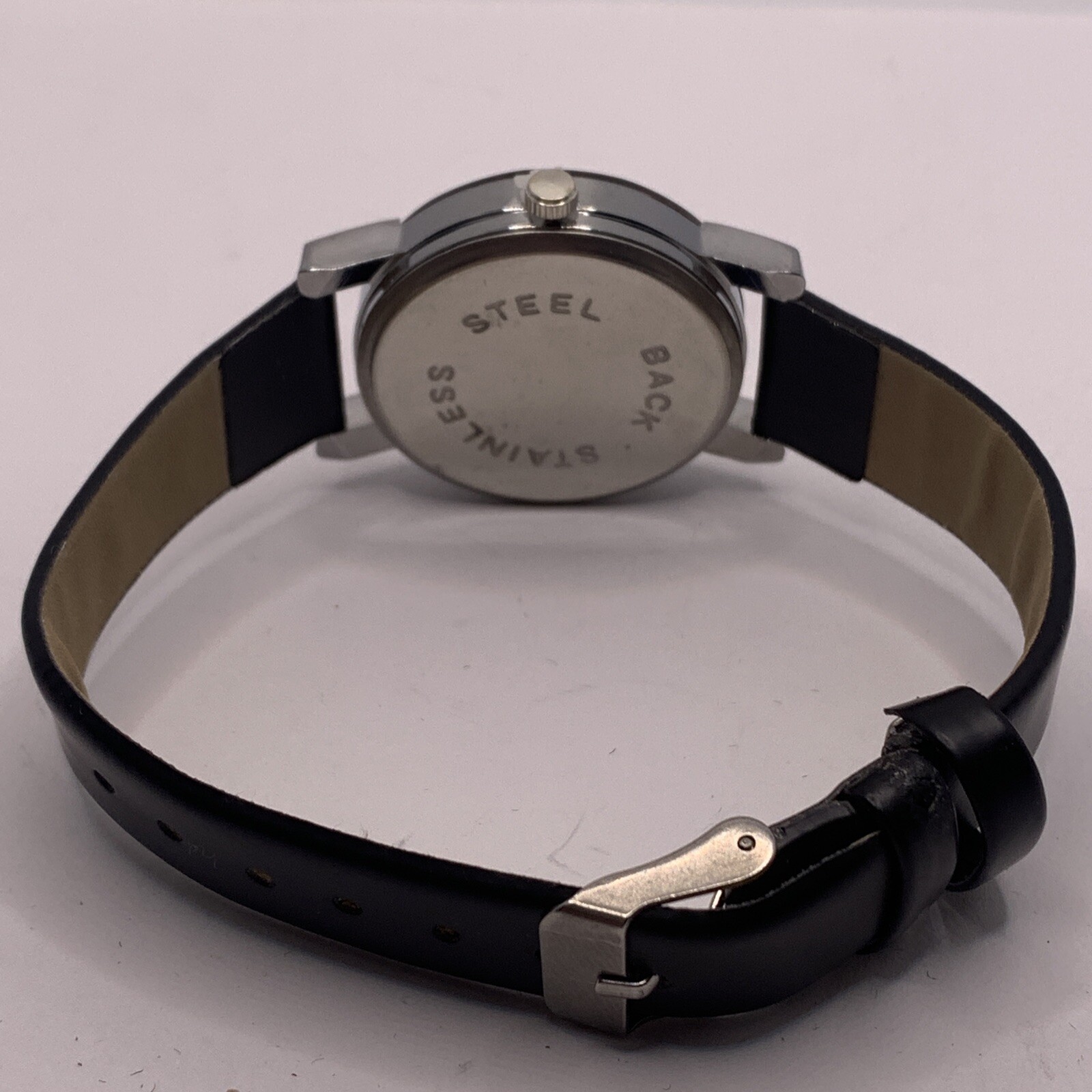 South Lane SS20-dr1-45 Black Leather Analog Dial Quartz Genuine Watch YR115