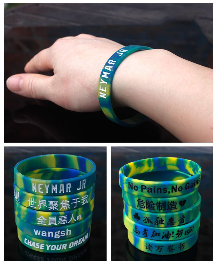 2pcs Custom Classic Silicone Wristbands – Personalized Rubber Bracelets