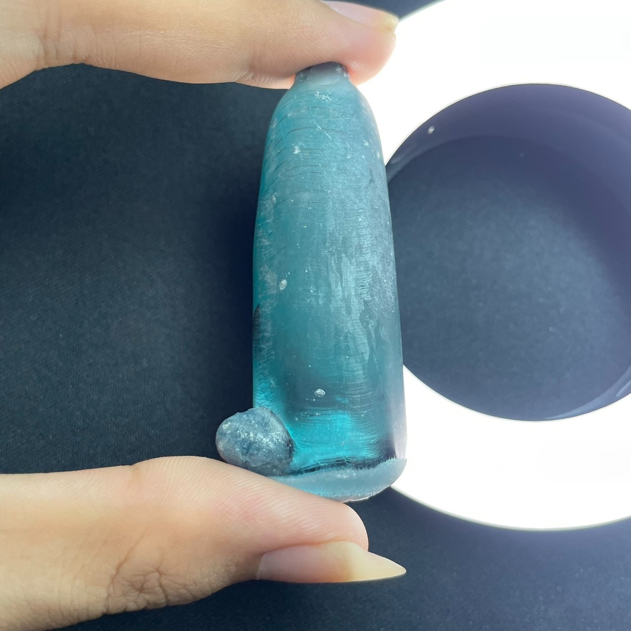 313 Ct Lab-Created London Green Spinel Rough Rare Color & Material (Swiss Made)
