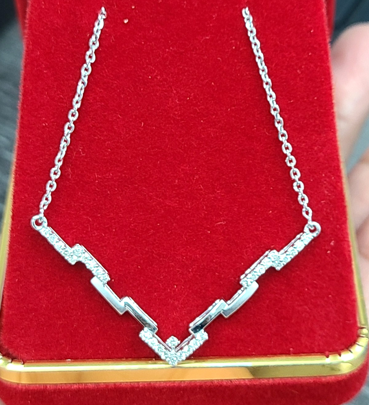 Deal! 0.27CT Natural Genuine Round Cluster Diamond 14K White Gold Necklace 18″
