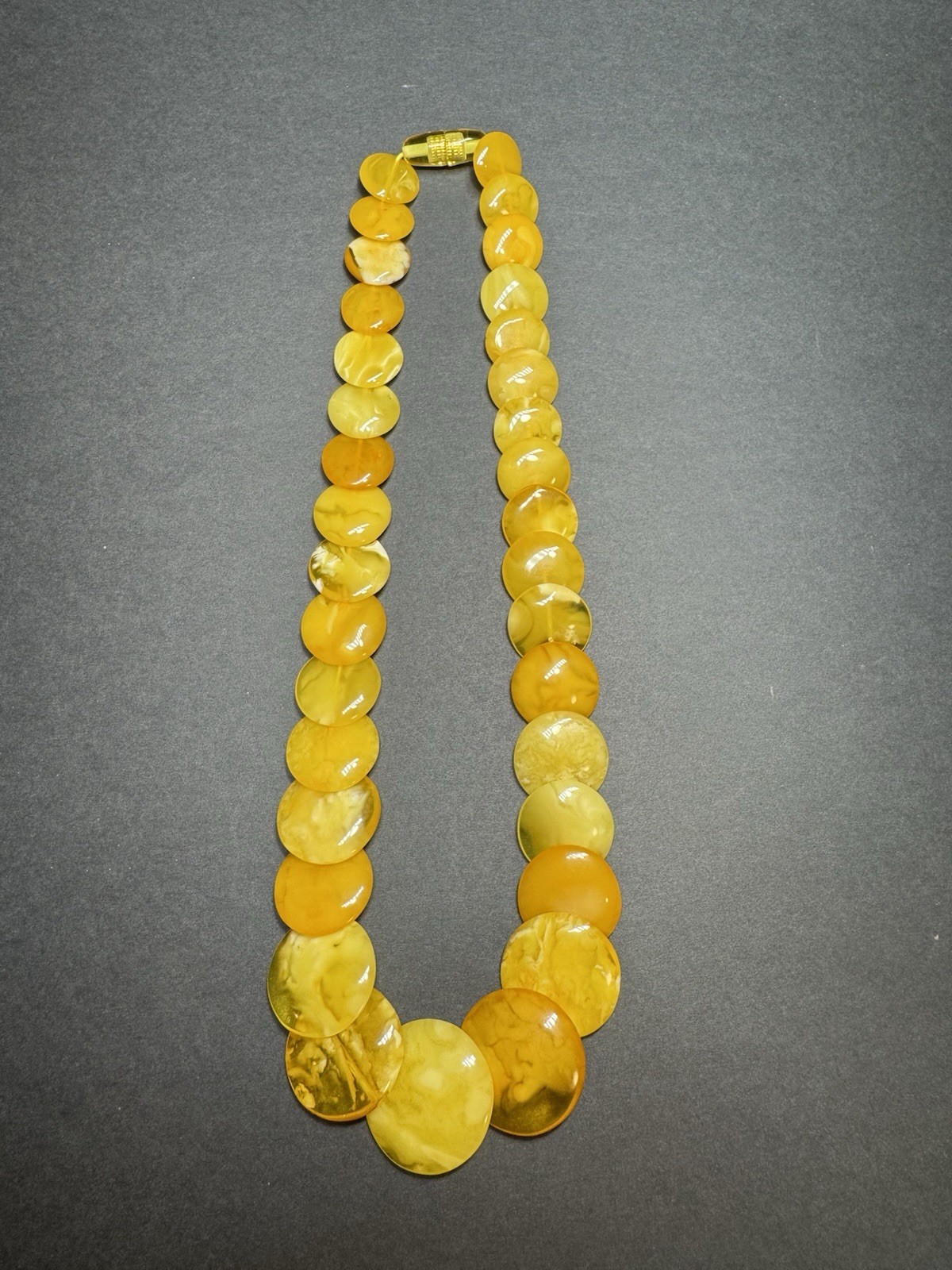 Natural Baltic Amber Necklace Butterscotch Egg Yolk Amber 27.2g 46cm
