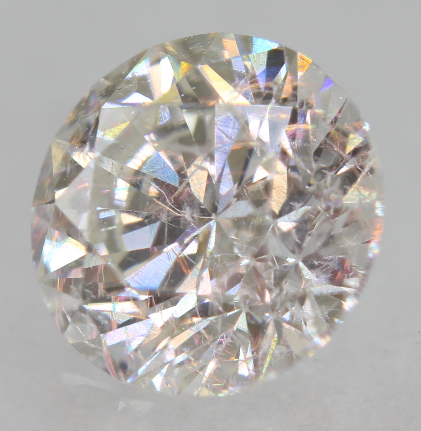 Certified 1.08 Carat F VS2 Round Brilliant Natural Enhanced MINED Diamond 6.47mm