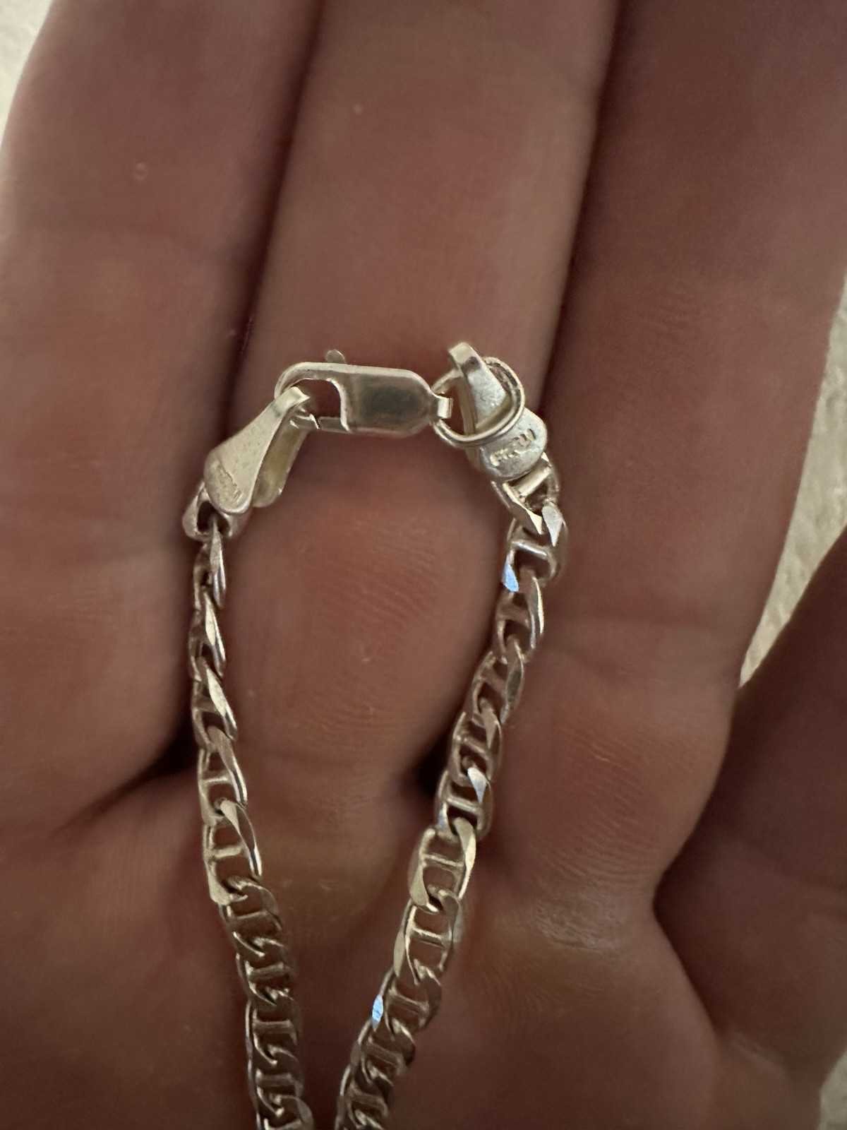 cadena Y Pulsera De Plata925 Italiana / 925 silver chain made in Italy
