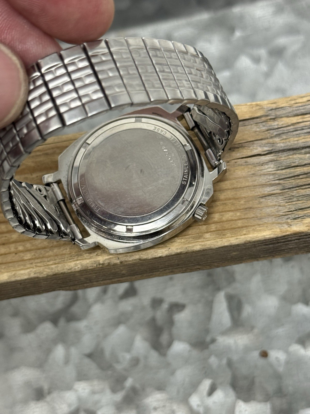 1972 BULOVA ACCUTRON CK 2181 Tuning Fork Watch, Serviced, Clean, Foster Band