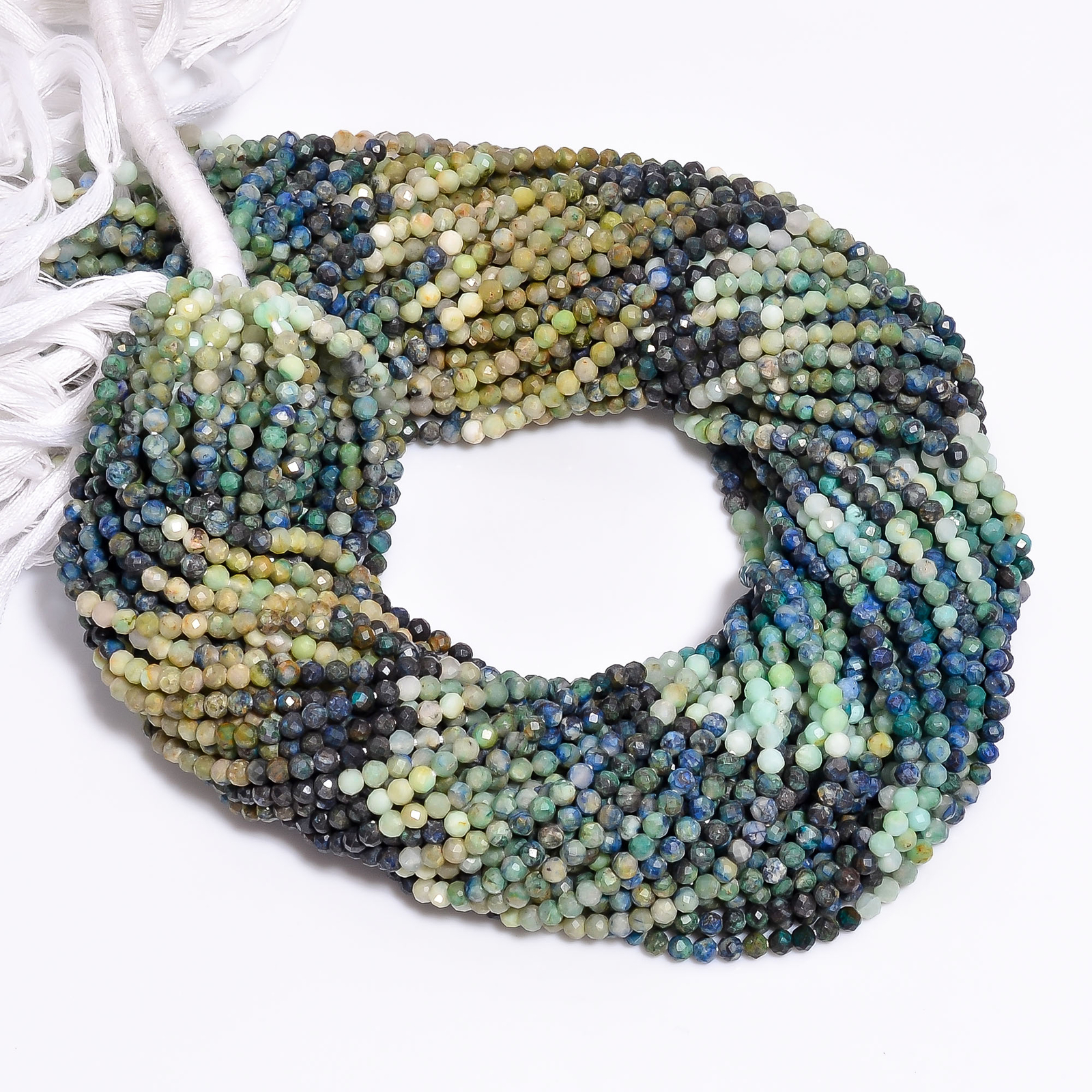 Natural Shattuckite Gemstone Rondelle Shape Faceted Beads 3X3mm Strand 13″ EB277