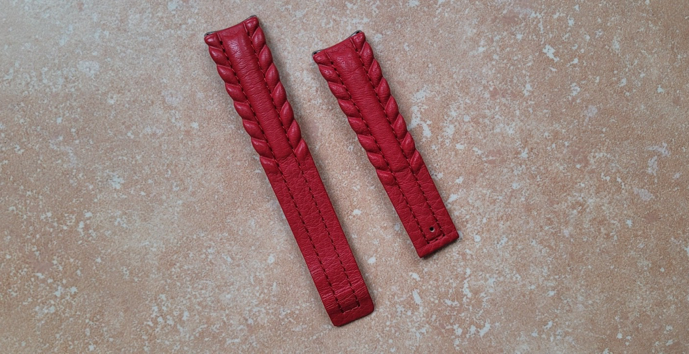 New FC6039 TAG Heuer Mens 6000 Series Red Leather Watch Strap Band WH1111 WH1113