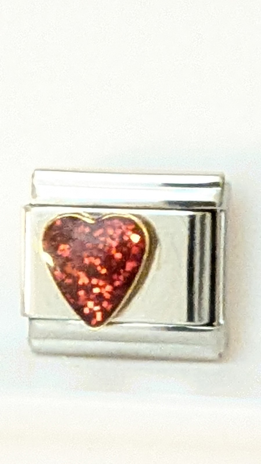 Casa D’Oro Red Heart Classic 9mm Link Italian Charm E69