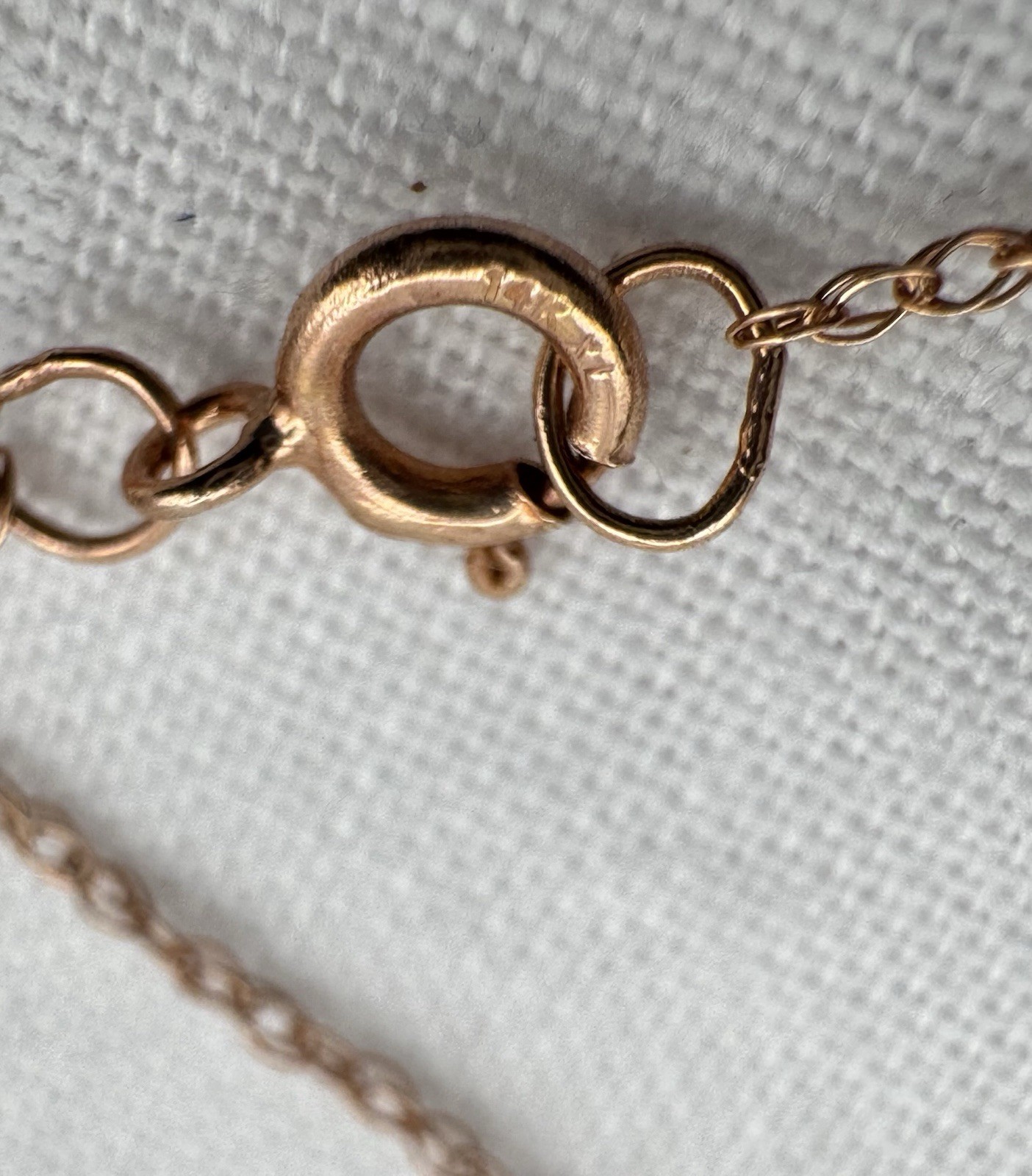 14K Solid Rose Gold RCI Open Heart Pendant 18” Fine Rope Necklace