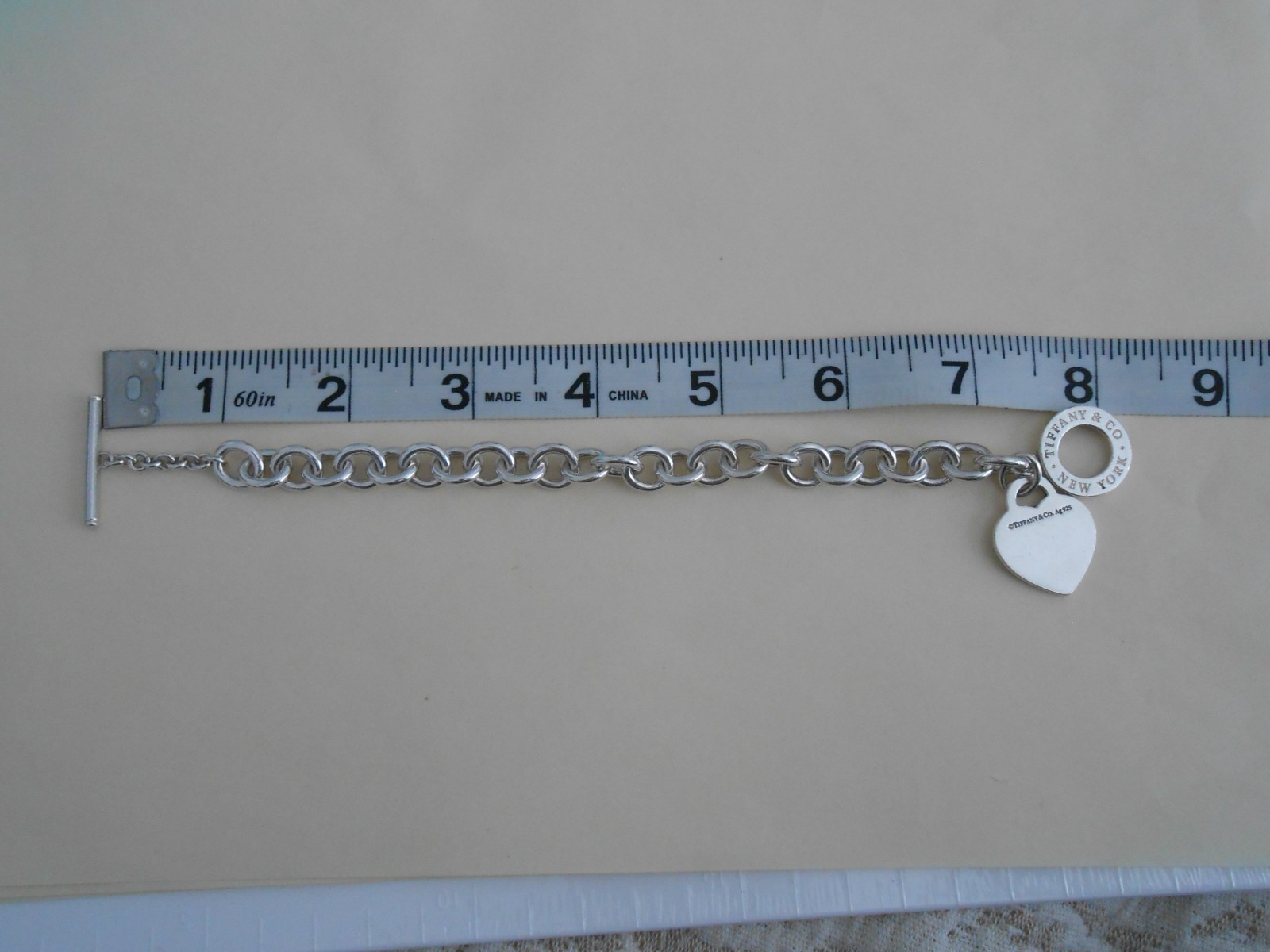 Tiffany Co Return To Tiffany Heart Tag Toggle Bracelet, Tiffany Bracelet 8.25″