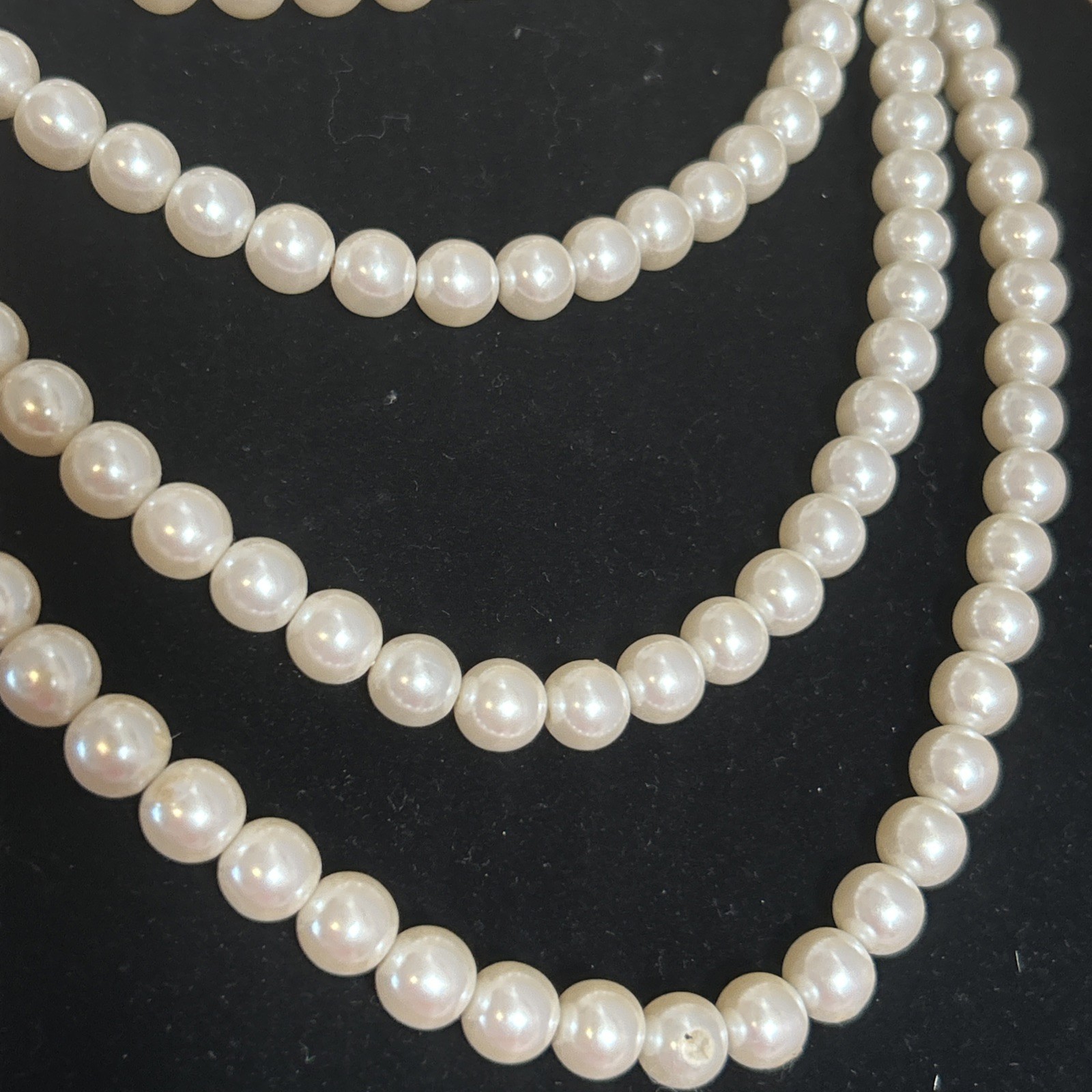 Necklaces TWO 18” Quality Faux Glass Pearl Beads. Very Good Color. Just Classic
