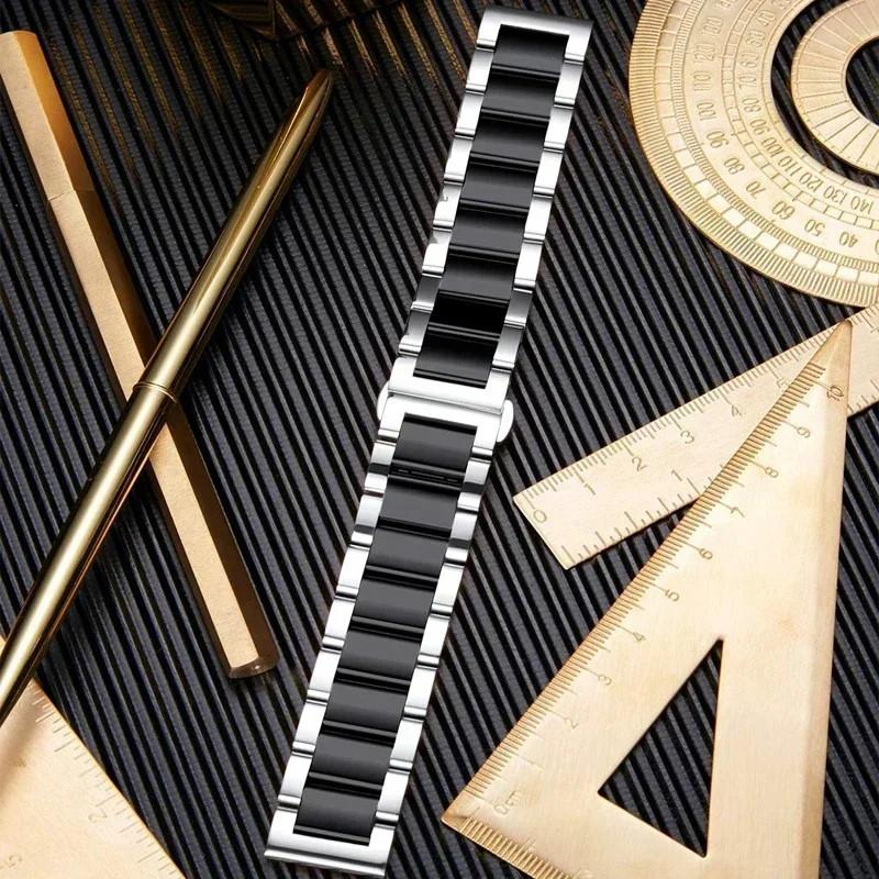 22mm Steel Watch Strap For Huami amazfit BIP 6 5 GTR 4 3 GTR 47mm Stainless Band