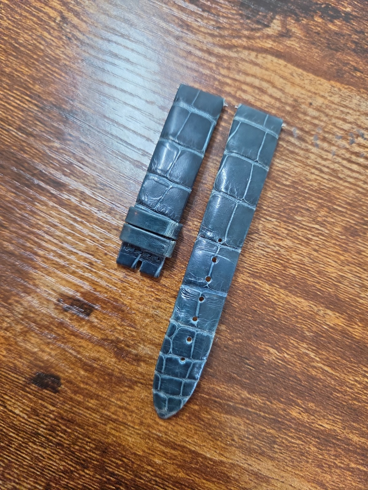 Jaeger-LeCoultre OEM 16/14mm Blue Alligator Leather Watch Strap Made In FRANCE