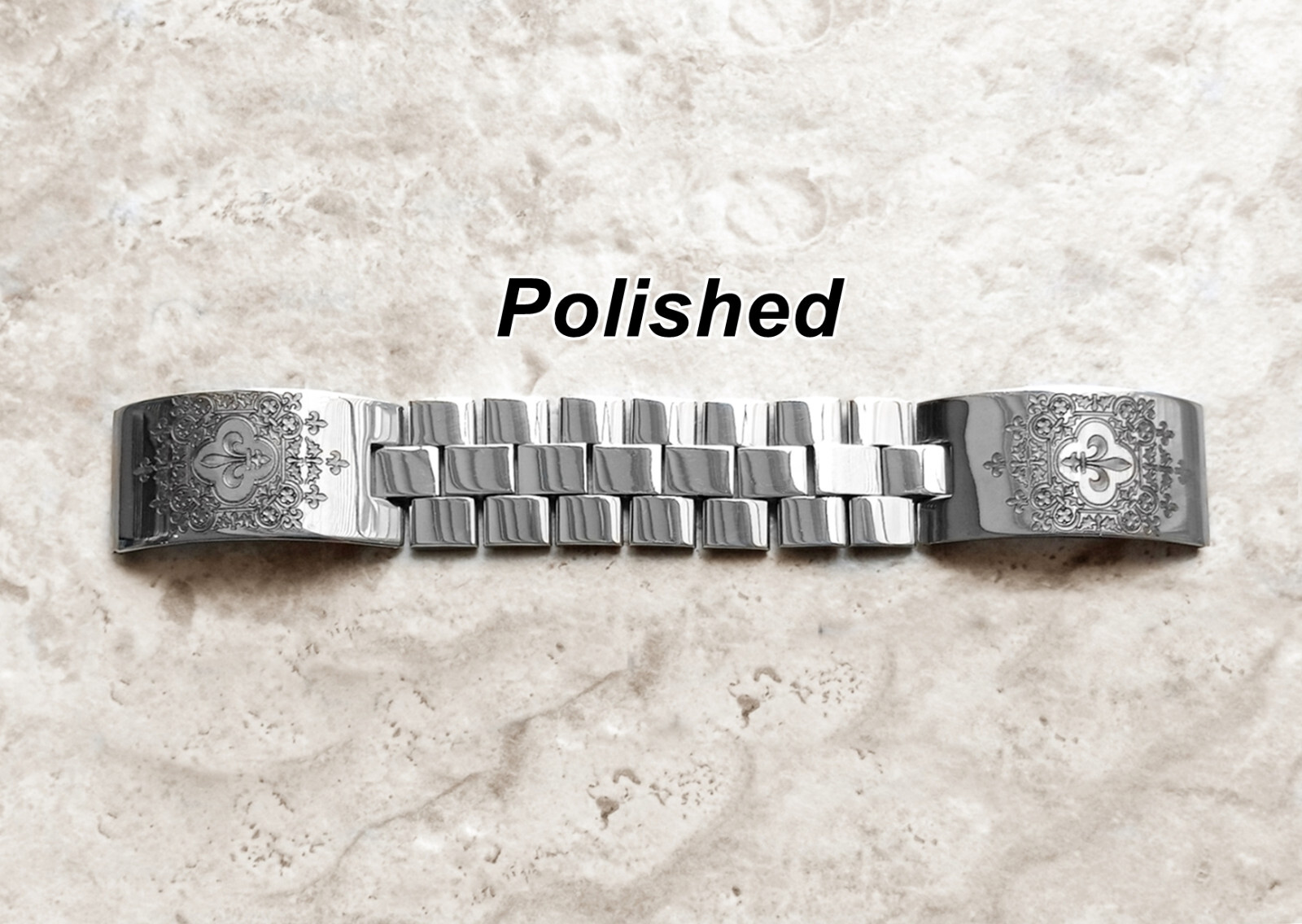 Fleur De Lis Engraved Band Strap for Fitbit Versa Lite 2 3 4 and Sense 1 2 S-CP