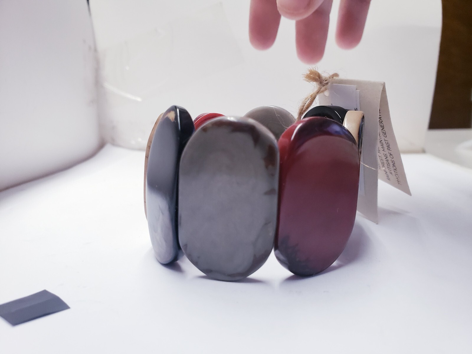 Tagua by Soraya Cedeno C arved lv0ry Bracelet COLOR Café con leche/Onyx 7″-7.5″