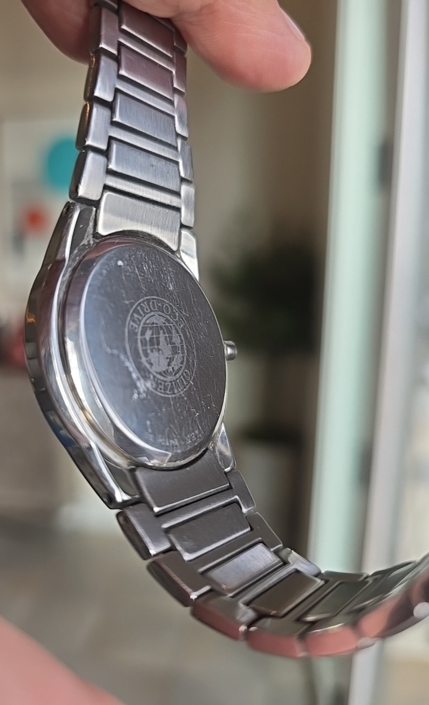 CITIZEN Eco-Drive E111 Men’s Stainless Steel Watch Date Silver Working