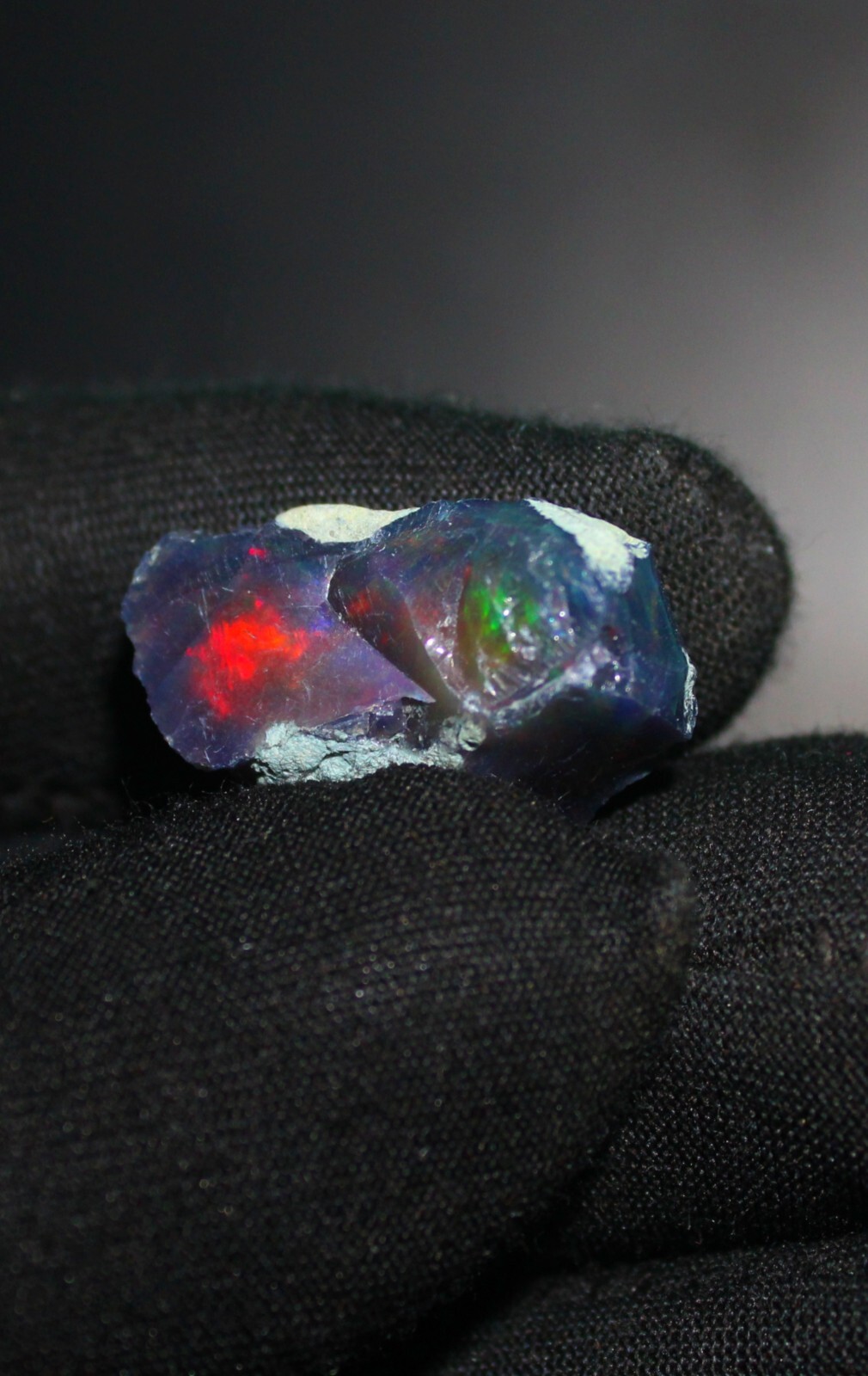 Opal, Ethiopian Black Opal Rough, AAA Fire Opal, Raw Crystal Black Opal 14.10 Ct