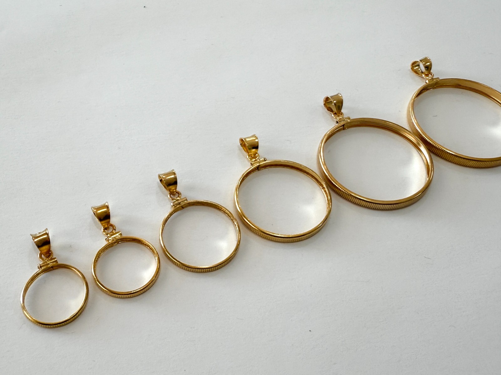 Authentic 14k Gold Filled Screw Top Bezel with Coin Edge 6 Sizes