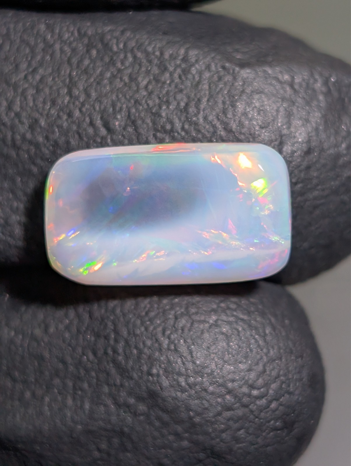 2.1ct Chaff Pattern Ethiopian Welo Opal Rectangle Cabochon