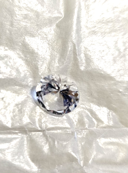 3 Carat YAG Loose Clear Cut Stone- 11 mm -From Jeweler’s Estate