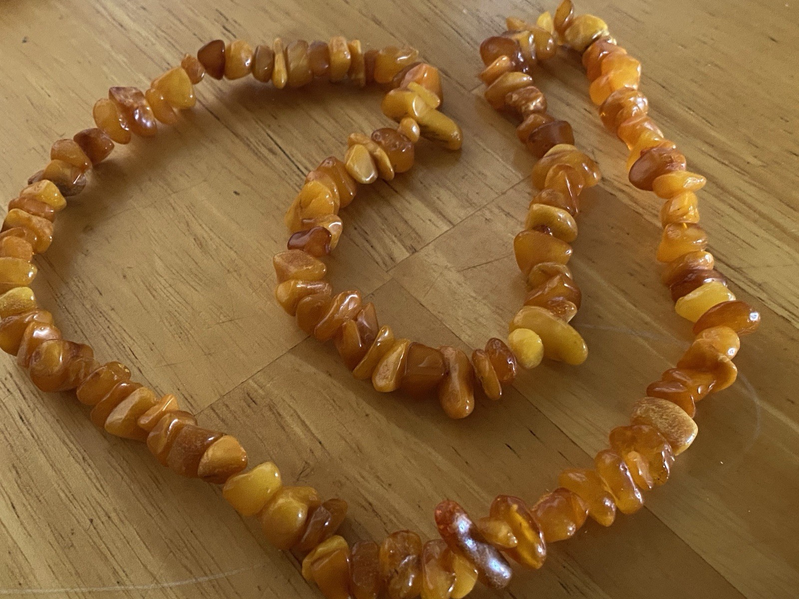 Set of 2 Amber Necklaces 21 and 16. New. No Tags. Great Gift for Any Occasion .