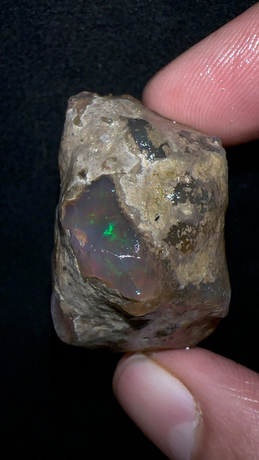 Multi Fire Opal Rough 128.50 Carat Natural Ethiopian Opal Raw Welo Opal Gemstone