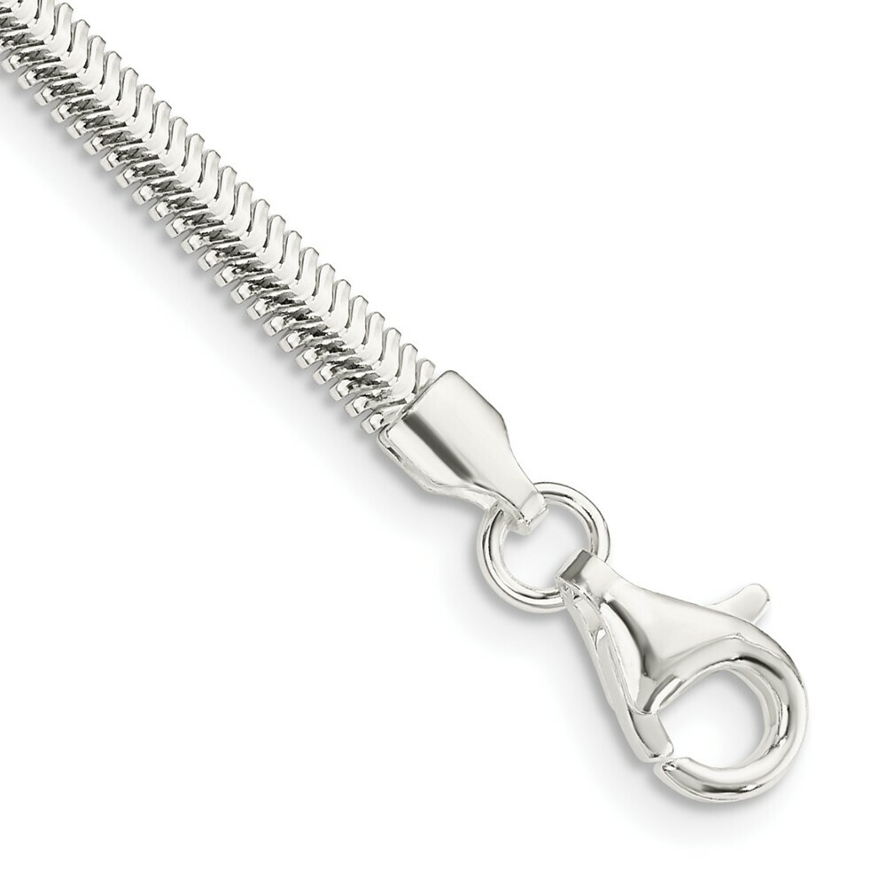 Sterling Silver Flat Oval Snake Chain 7″, 8″, 16″, 18″, 20″, 24″ Inch Lengths