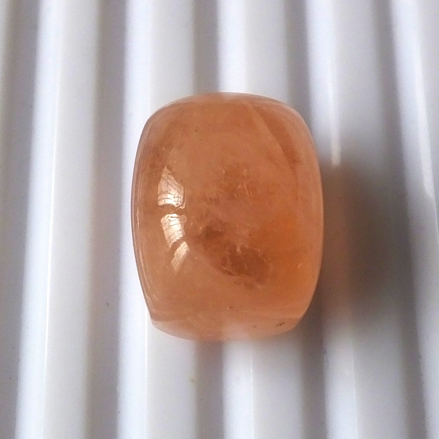 28.00 Carat Natural Peach Morganite Cabochon Cushion Cut Loose Gemstone 18X14 mm