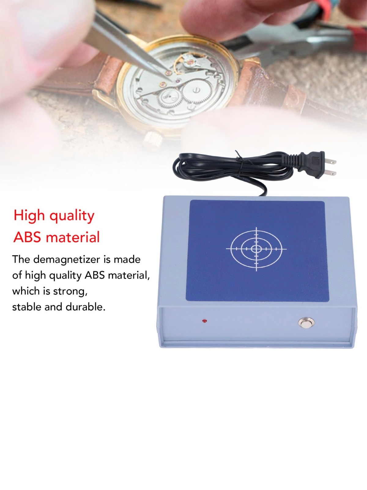 Compact Watch Demagnetizer Tool – Professional Repair Kit for Watchmakers