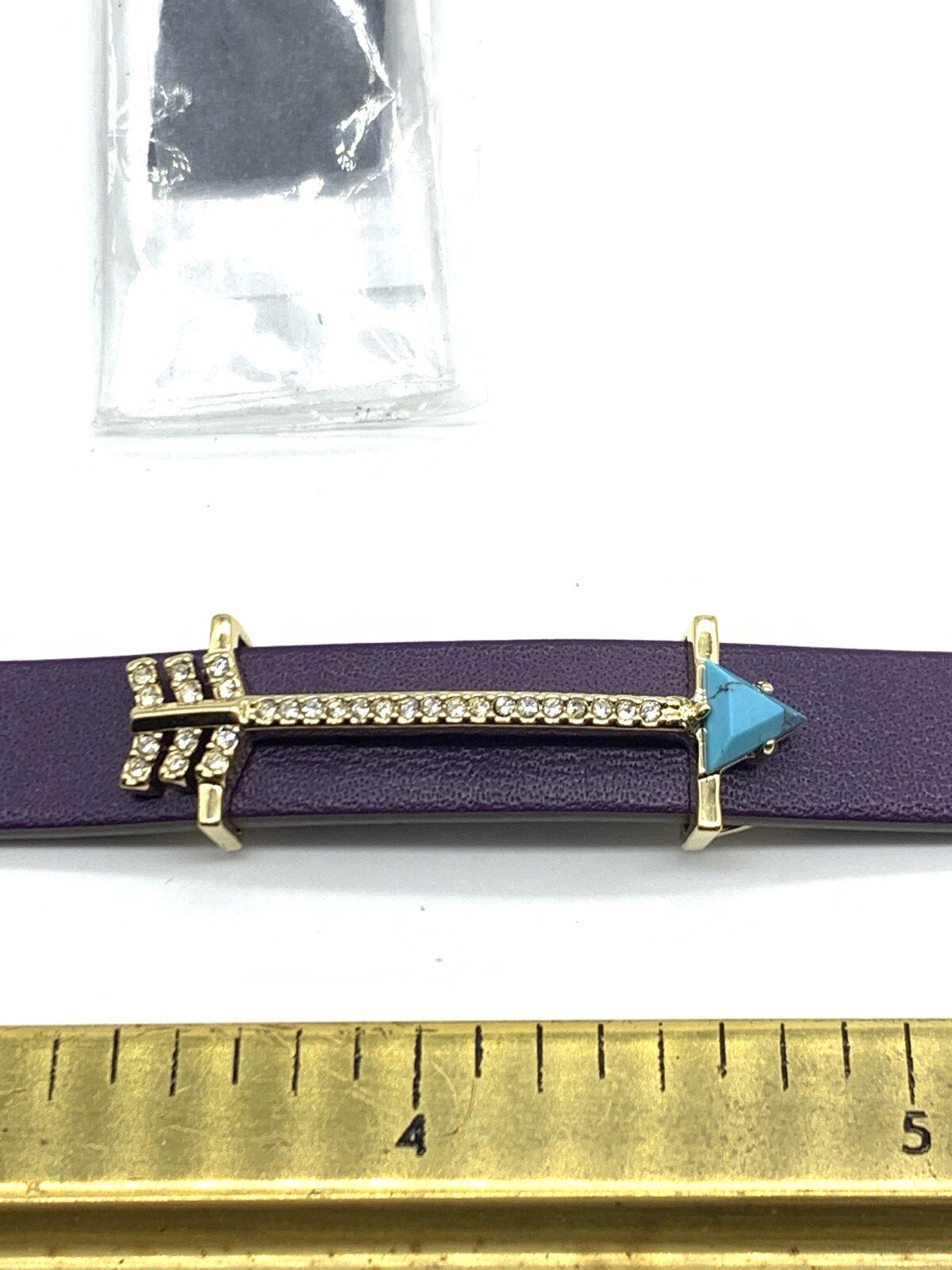 Keep Collective Bracelet Slide Charm Rhinestone Silver Gold P Purple Leather B13