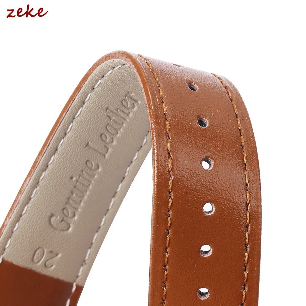 16mm 18mm 20mm 22mm 24mm Genuine Leather Wristband Watch Strap Band Bracelet
