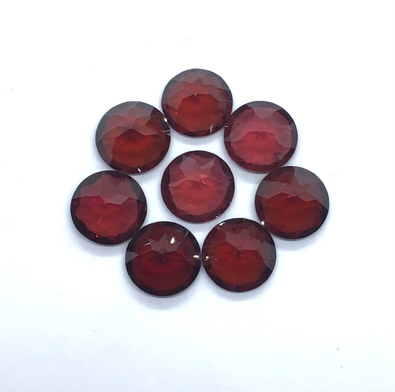 AAA Garnet Round Cut Faceted Natural Loose Gemstone For Making All Jewelry