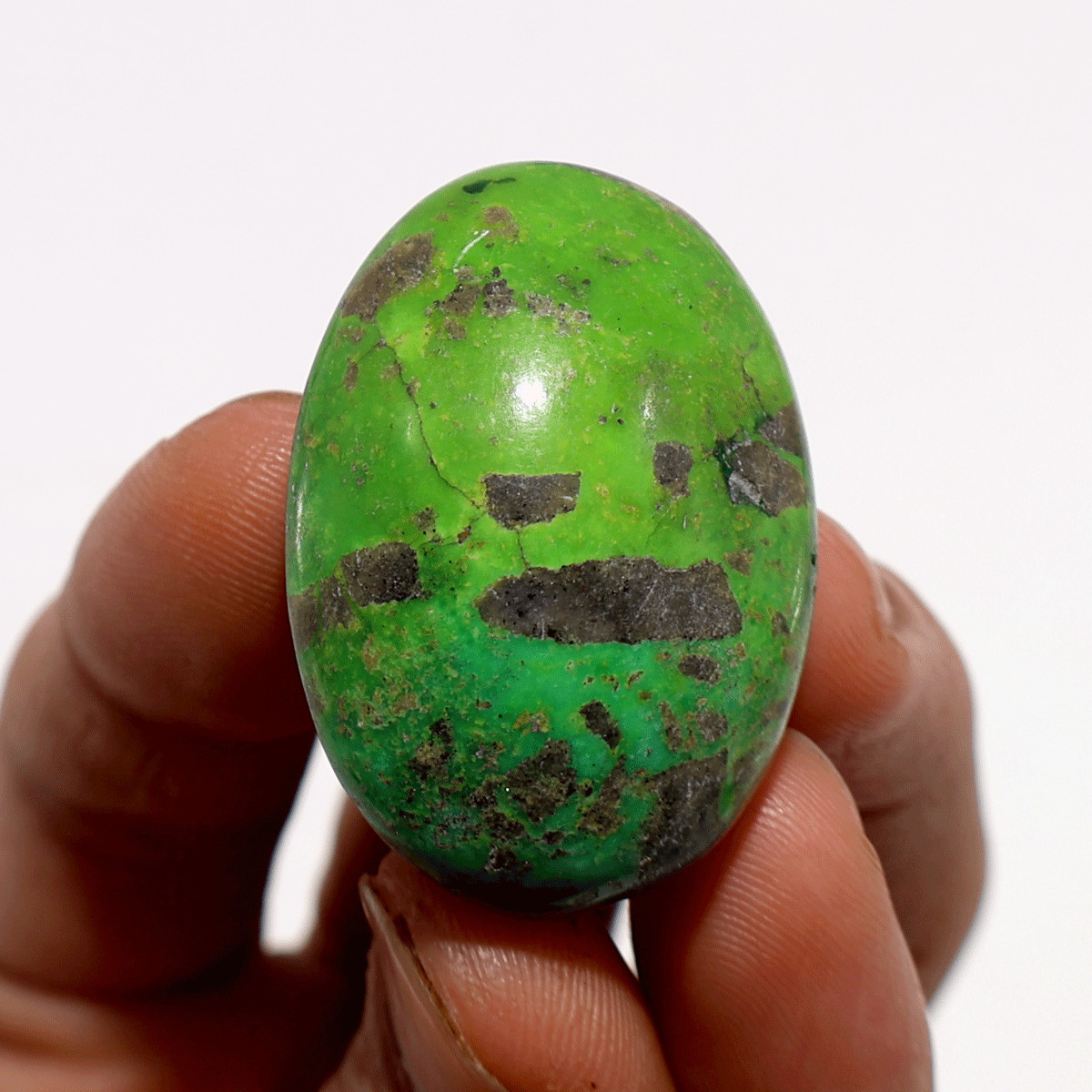 Rare Spring Green 105 CT Natural Persian Turquoise 37mmx26mm Cabochon Gemstone