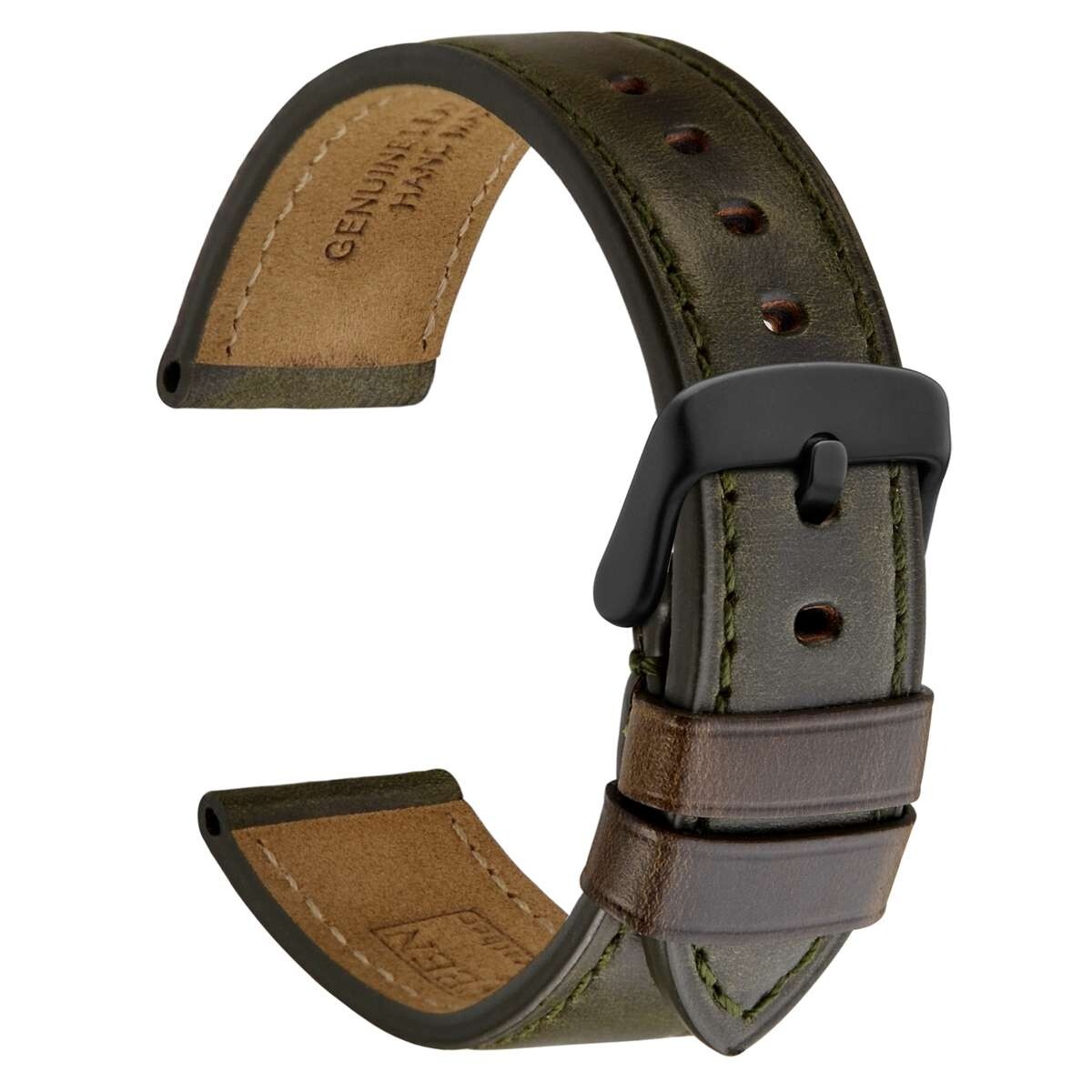 WOCCI Vintage Leather Watch Band 18mm 19mm 20mm 21mm 22mm 23mm 24mm