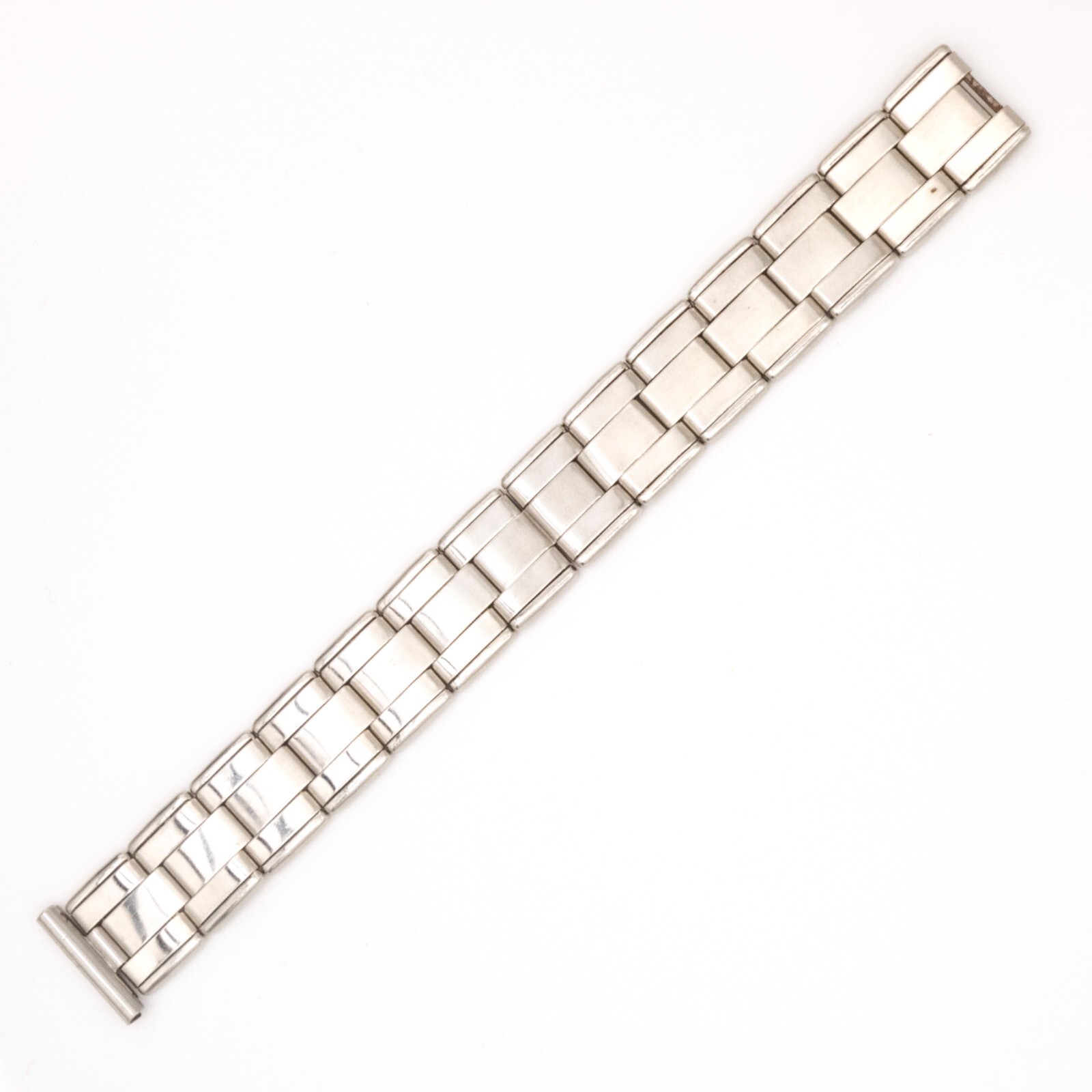Vintage 17.0 mm stainless steel wristwatch expansion bracelet