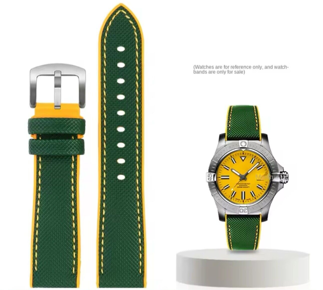 20/21/22/24mm Nylon Pattern Rubber Strap For TAG HEUER F1 Breitling Superocean