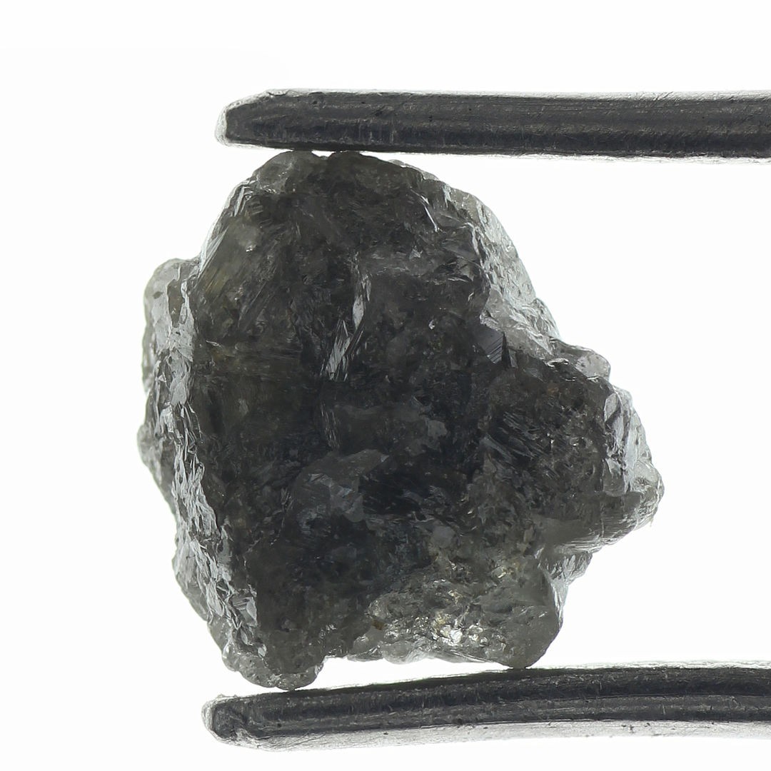 Raw 2.33 Carat Natural Loose Grey 8.86×7.63×5.01MM Rough Diamond